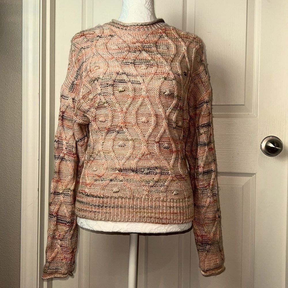 Universal Thread Cable Knit Marbled Space Dye Tie… - image 4